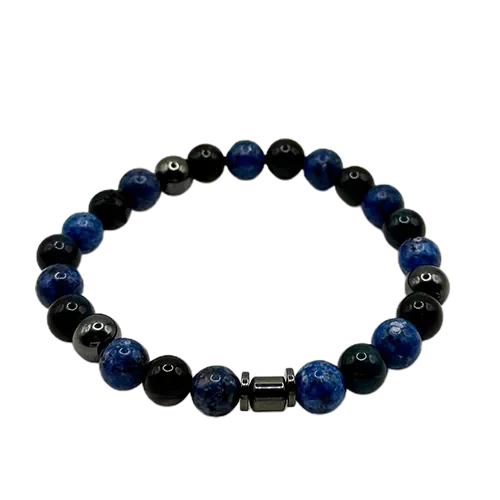 Perlenarmband „Blue Line“