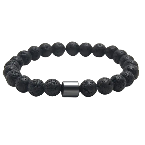 Perlenarmband "BlackLava"